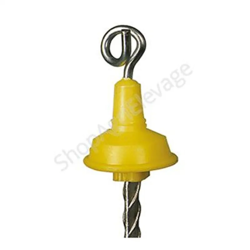 ISOLATEUR JAUNE - Isolateur pour piquet ovale - Clôture - Bovins