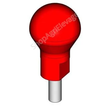 Accessoire pour bovins : boule rouge male pour manette de commande axial