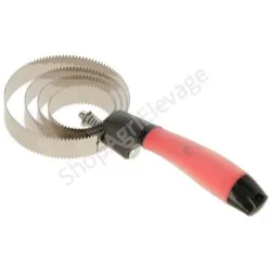 Etrille métal ronde manche gel - KERBL - Equipements pour les chevaux