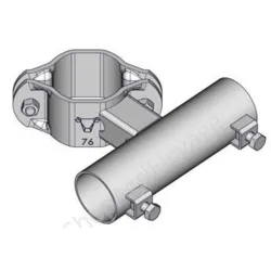 Bride trefle d.76mm support tube 49mm complete - Auge - Ovin / Caprin