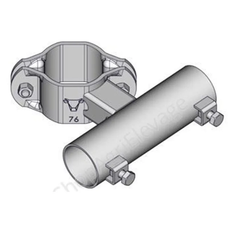 Bride trefle d.76mm support tube 49mm complete - Auge - Ovin / Caprin
