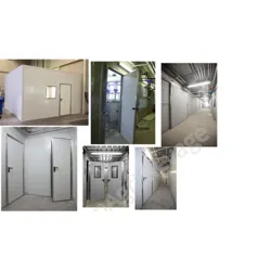 Portes interieures encadrement inox Gris RAL 7040 : Portes encadrement inox pour Porcins
