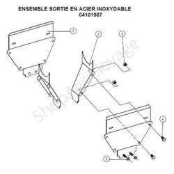 Sortie 100% inox pour circuit doseurs avec vis souple : Vis souple pour Transport d aliment