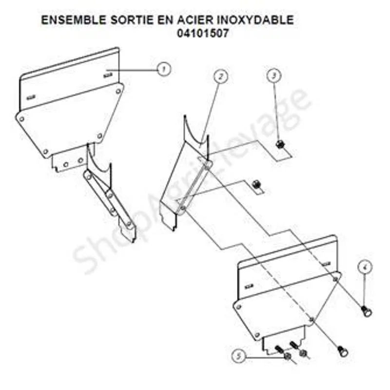 Sortie 100% inox pour circuit doseurs avec vis souple : Vis souple pour Transport d aliment