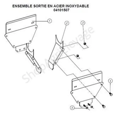 Sortie 100% inox pour circuit doseurs avec vis souple : Vis souple pour Transport d aliment