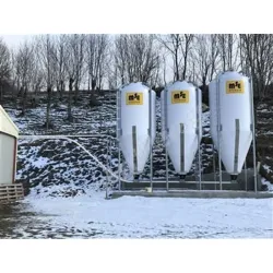 Silo polyester monocoque blanc pour le stockage des aliments du bétail