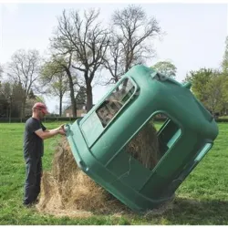 Cloche à foin grand modèle sans fond pour chevaux et bovins La Gée
