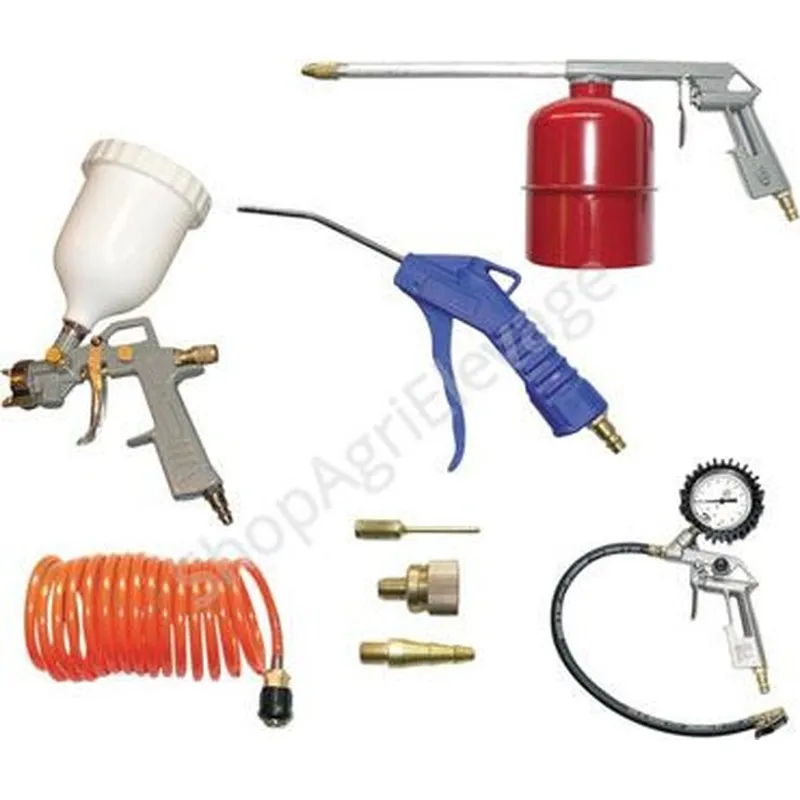 Kit accessoires pneumatiques 8 pièces pour compresseur