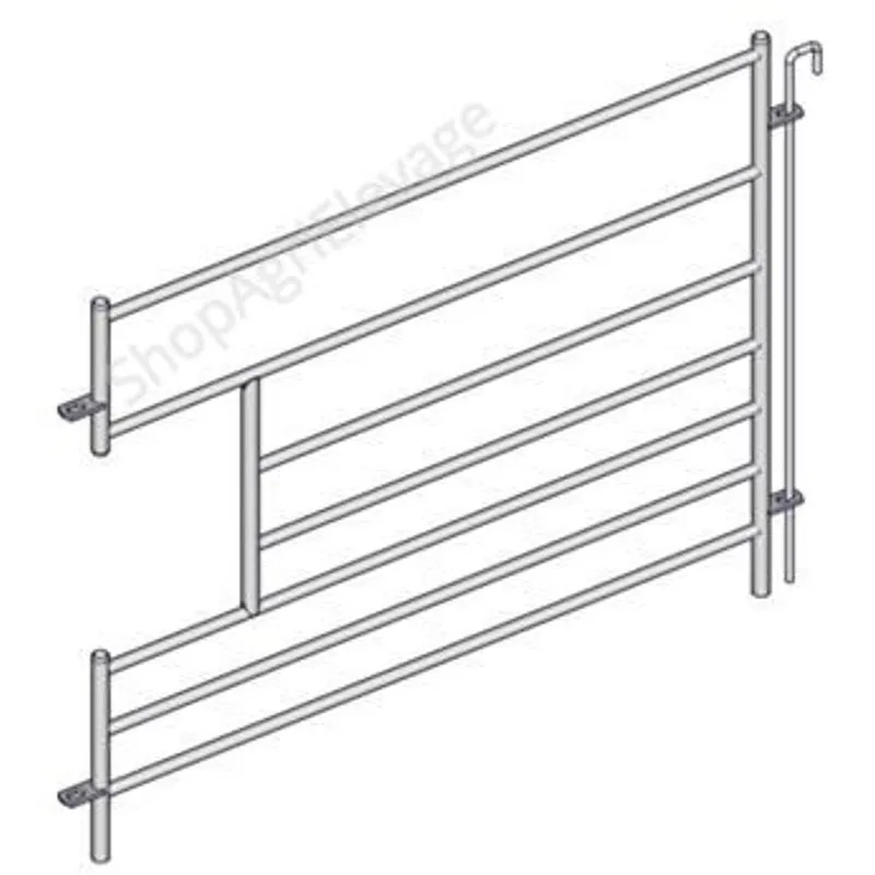 Claie ovin 7 lisses h.1m avec decoupe abreuvoir avec broche - Barriere - Ovin / Caprin