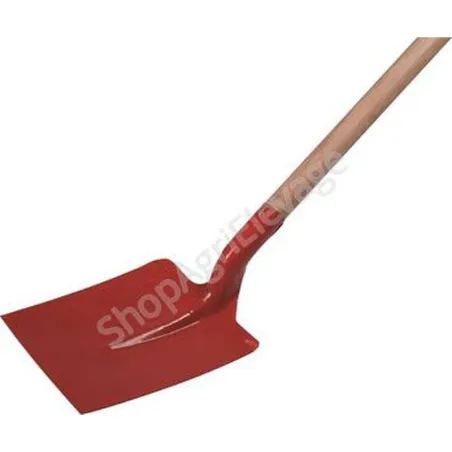 Pelle carrée col de cygne 25 cm avec manche bois 110 cm