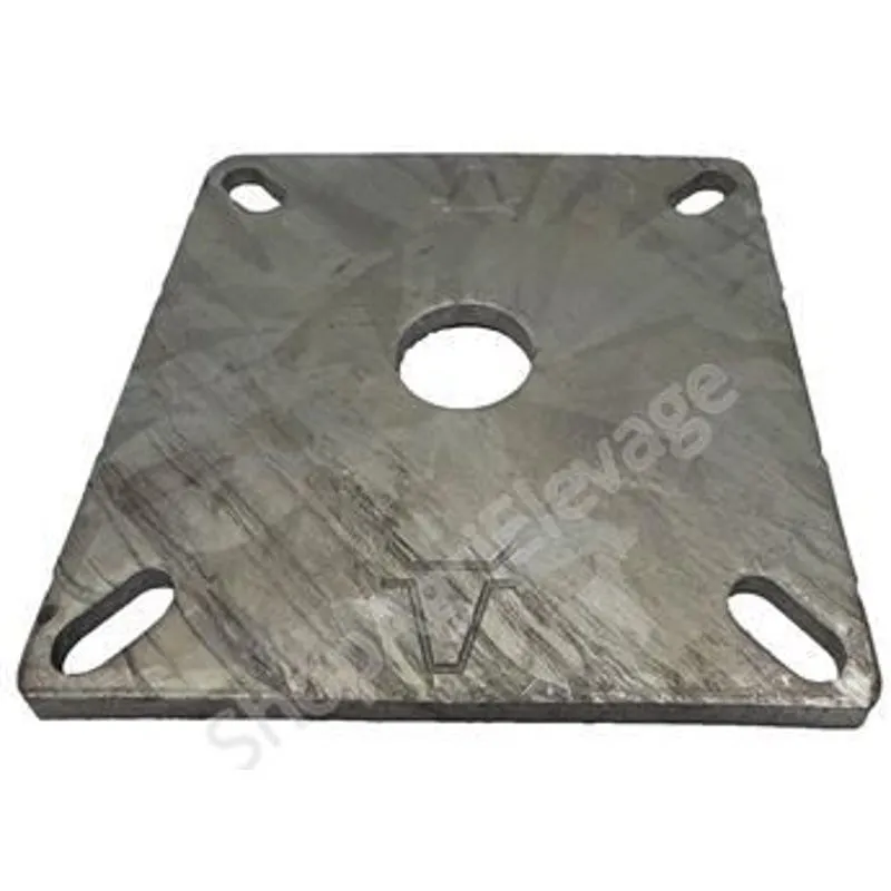 Accessoire pour bovins : contre platine seule 200x200x8mm