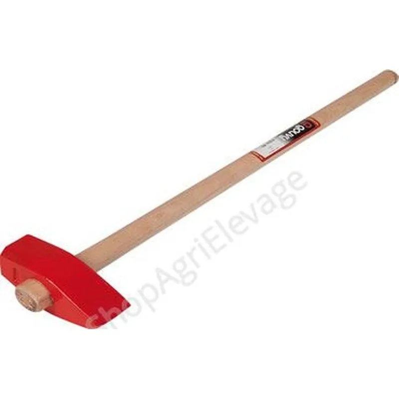 Masse avec taillant 4 kg et manche bois 90 cm