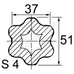 Mâchoire tube étoile WALTERSCHEID transmission cardan
