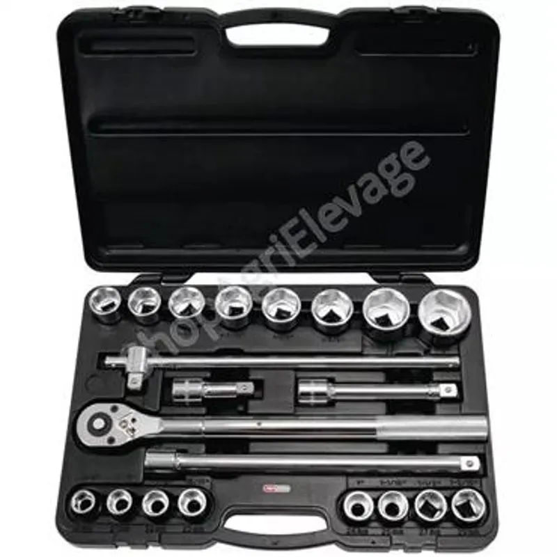 Coffret de douilles et accessoires 3/4"