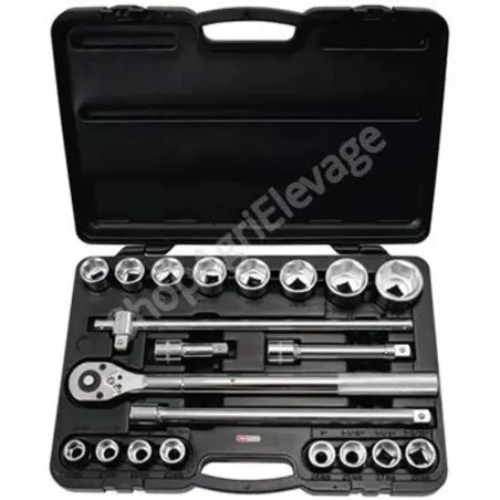 Coffret de douilles et accessoires 3/4"