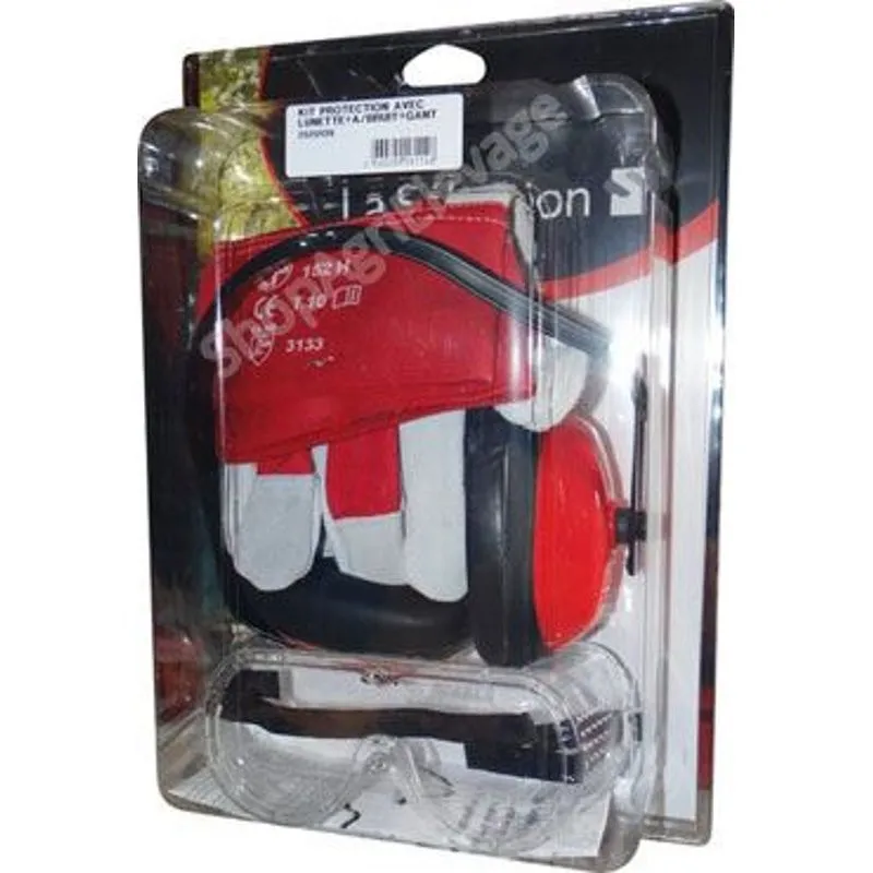 Kit de protection lunette, casque anti-bruit et gant : vêtement de travail et protection