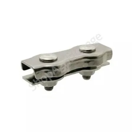 SERRE CABLE PLAT 2 BOULONS ZINGUE 3 MM BLISTER DE 4