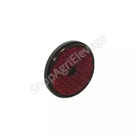 Catadioptre rond 60 mm avec perçage – Rouge