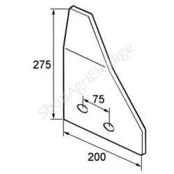 Aileron boulonné type NAUD 031194D et 031194G : matériel labour