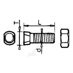 Boulon tête conique 1/2x39
