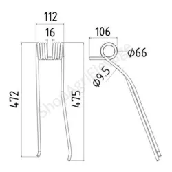 Dent combiné faneur andaineur adaptable KUHN : matériel fenaison