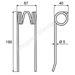 Dent pick up adaptable pour WELGER pour les équipements et matériels de fenaison
