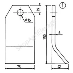 Couteau pour TAARUP pour les équipements et matériels de  fenaison
