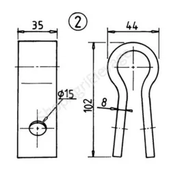 Bride porte fléau pour TAARUP pour les équipements et matériels de  fenaison