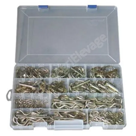 Coffret assortiment de 159 goupilles bêta et clips - Bichromaté