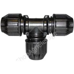 TE EGAL 90° POLYPROPYLENE A COMPRESSION POUR TUBE PE 32 MM