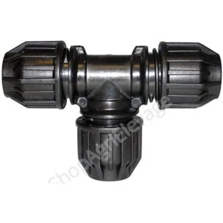 TE EGAL 90° POLYPROPYLENE A COMPRESSION POUR TUBE PE 32 MM