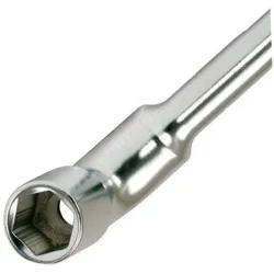 Clé à pipe débouchée 6 x 6 pans CHROME mat
