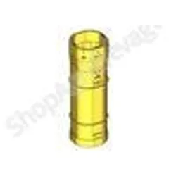 Fourreau Jourdain jaune en PEHD pour poteau Trèfle Ø140 mm, vu de face.