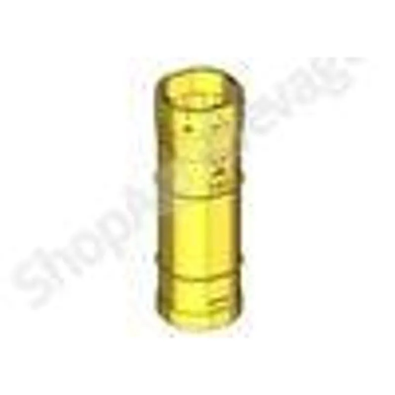 Fourreau Jourdain jaune en PEHD pour poteau Trèfle Ø140 mm, vu de face.