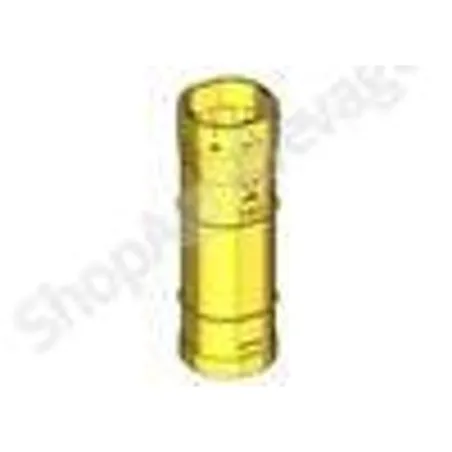 Fourreau Jourdain jaune en PEHD pour poteau Trèfle Ø140 mm, vu de face.