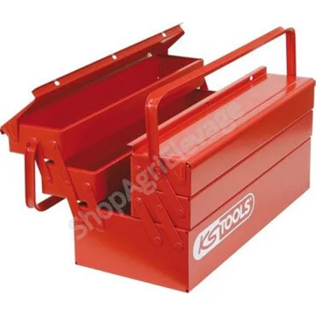Caisse à outils à main métallique 5 compartiments - Outillage