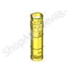 Fourreau Jourdain jaune en PEHD pour poteau Trèfle Ø140 mm démonté vu de face.