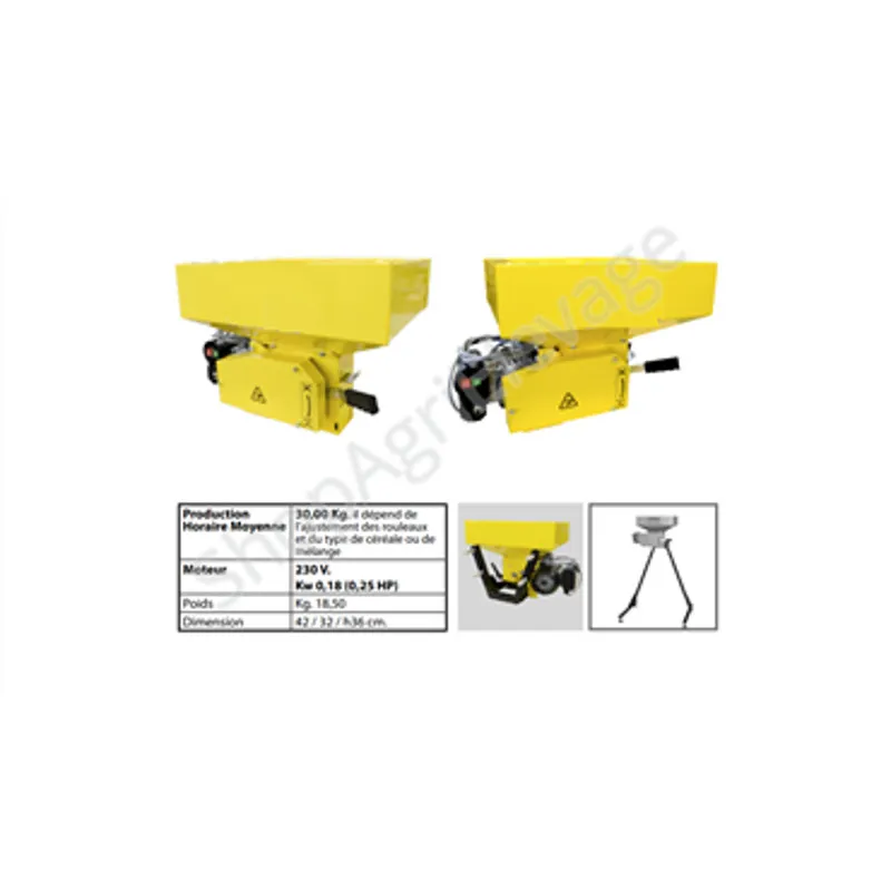 Aplatisseur monophasé 30 kg/heure + support