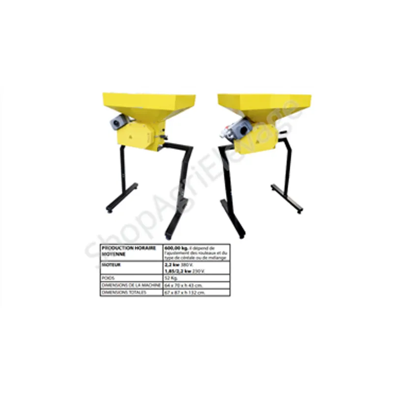 Aplatisseur triphasé 600 kg/heure