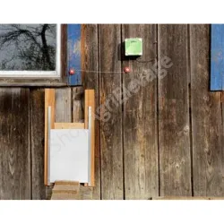 Photographie du montage sur un poulailler.