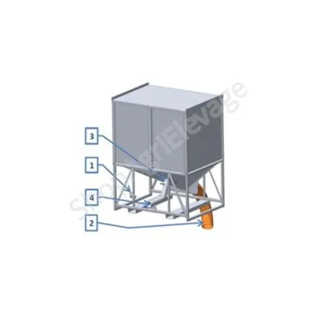 Entré d’air + support pour ventilateur pour container galvanisé 2m³