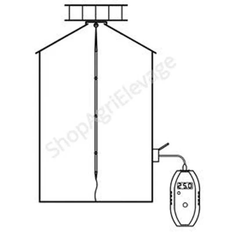 Schéma de la sonde thermométrie fixes pour le stockage en cellule.