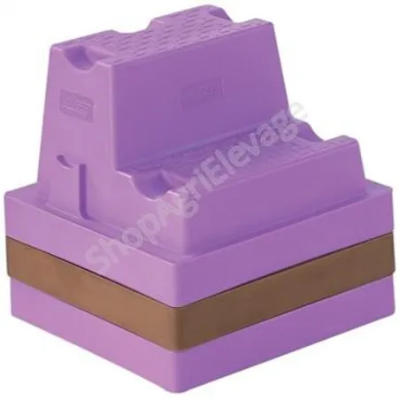 Montoir easy step avec 2 marches, disponible en différents coloris, vue de profil.