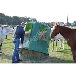 Cloche à foin petit modèle avec fond pour chevaux, poneys et moutons La Gée