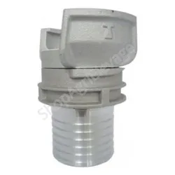 Raccord pompier diam 100 avec douille annelé pour tuyau souple diam 102