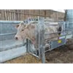 Barriere pour bovins : porte cesarienne telescopique