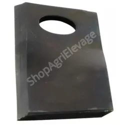 Couteau vrillé 126x48x4mm trou 20x23mm - Pièce fenaison adaptable Tarrup