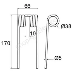 Dent pick-up adaptable VICON 16618868/16617250 - Pièces fenaison