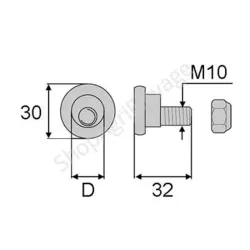 Lot de 10 axes de couteau complet adaptable VICON - Pièce fenaison adaptable