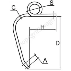 Dent double spire 25x25 pour les équipements et matériels de travail du sol
